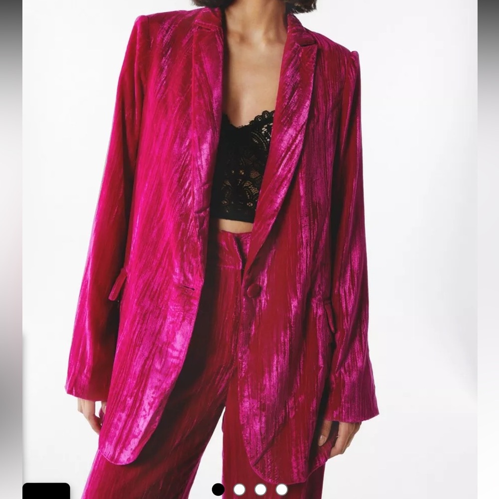 Nasty gal pink velvet jacket